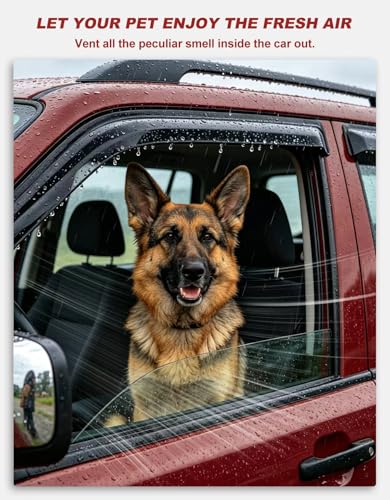 Out-Channel Window Rain Guards Fit for Honda Civic Hatchback 2022-2026,Extra Durable Window Visors Wind Deflector Dark Smoke Vent Shades Car Tape-on with Thicker 4PCS - size: Fit for 2022-2026 Honda Civic Hatchback