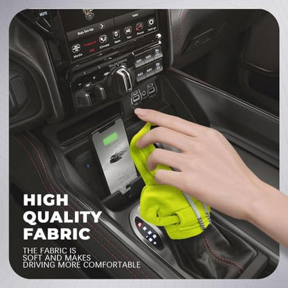 Gear Shift Hoodie, Gear Shift Cover, Fashionable Hoodie Automotive Gear Shift Knob Protector, Car Accessories Mini Sweater Gear Shift Knob Cover for Car Gear Shift Levers (Green-2PCS) - color: Green-2PCS