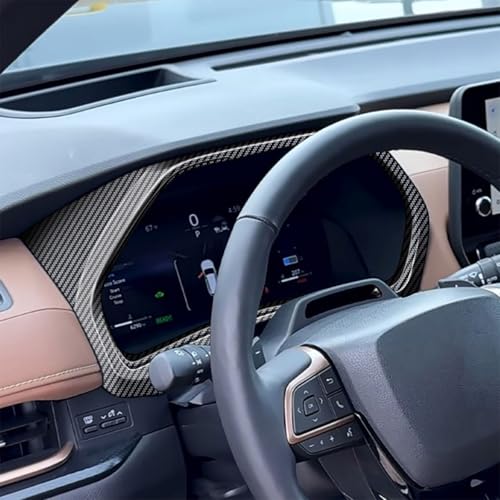 Car Dashboard Cover Compatible With Toyota New Grand Highlander 2024 2025 2026 Dash Board Instrument Panel Frame Dial Dashboard Trim Interior Car Accessories ABS 1PC (Carbon Fiber Style) - color: Carbon Fiber Style