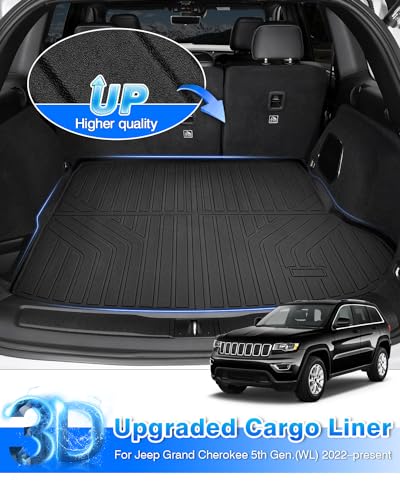 Cartist Cargo Liner - Trunk Mat for Jeep Grand Cherokee 2022-2026 5 Seater Only (NOT for WK or Grand Cherokee L), All Weather Cargo Mat for Cherokee Accessories, Heavy Duty Car Mats, Car Accessories - size: 6)jeep Grand Cherokee 5 Seater【2022-2026】