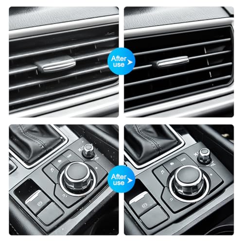 Car Cleaning Gel, Vehicle Dust Detailing Putty Slime Cleaner Kit for Air Vent, Reusable Automotive Interior Detail Clean Mud Removal Tool, Universal for SUV Sedan Truck (Yellow) - color: Yellow
