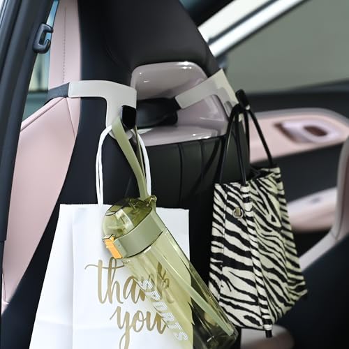 JEYODA Car Hooks for Sport Seats,Car Hooks for Purses and Bags,Car Seat Back Organizer,Car Rear Row Hook,Universal Hidden Multifunctional Headrest Hooks for Car,Home (Black)