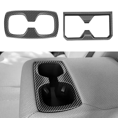 Front Rear Holder Cover For Toyota 4Runner 2025 2026 Up (NOT Fit Tac0ma) Interior Accessories Center Console Dashboard Cover Frame Decor Trim Carbon Fiber - color: Carbon Fiber Grain, size: 2 x Front & Rear Holder Cover