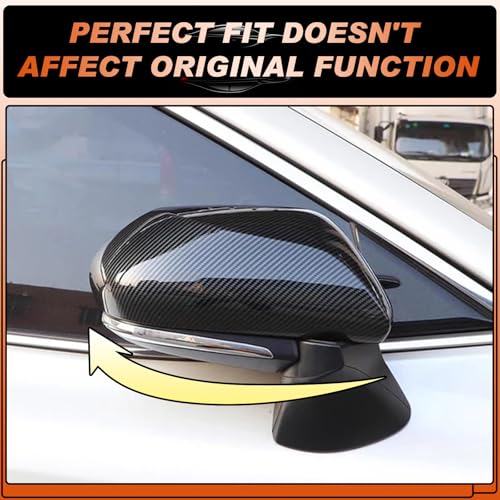 ACLONG Mirror Cover Caps Compatible with Toyota Camry 2018 2019 2020 2021 2022 2023 2024 2025 Carbon Fiber Side Mirror Cap Replacement Trim-Driver & Passenger Side-2 PCS - size: Fit for Toyota Camry 2018-2025-Carbon Fiber
