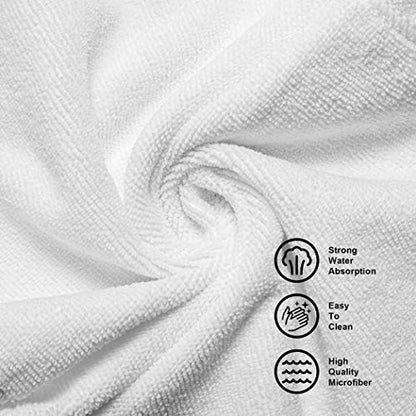 CARTMAN 14 x 14 Inch, 30 Pack, 280GSM Microfiber Cleaning Cloths, Non-Abrasive, Reusable and Washable, All Purpose Cleaning Towels for Household, Car Washing, Drying & Auto Detailing, White - size: 14"x14" 30pk white