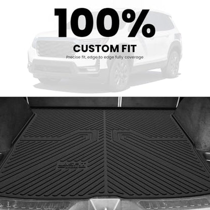 LASFIT Cargo Mat for Honda Passport 2025 2024 2023 2022 2021 2020 2019, All Weather Custom Fit TPE Trunk Mat Trunk Tray Cargo Tray, Black - style: 5）For Honda Passport | 2019-2025 | Trunk Mat