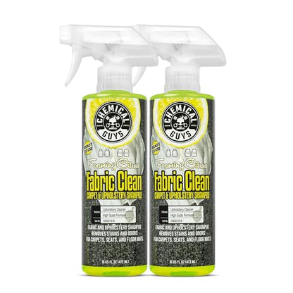 Chemical Guys CWS21916 Foaming Citrus Fabric Clean Carpet & Upholstery Cleaner, Ready to Use, Sprayable (for Carpets, Seats & Floor Mats), Safe for Cars, Home, Office, & More, 16 fl oz, Citrus Scent - size: 16 Fl Oz (2 Pack)