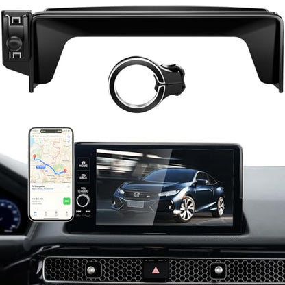 pop-tech Magnetic Phone Holder for Honda Civic 11th Gen 2022 2023 2024 2025 2026, 360° Car Screen Phone Mount Made for Civic Hatchback Sedan Touchscreen, Compatible with Magsafe iPhone Accessories - style: for 2022-2026 Civic