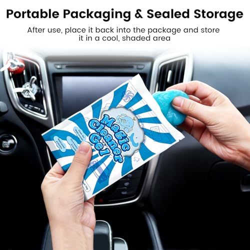 Car Cleaning Gel Clean Putty, Universal Car Interior Cleaner Slime, Perfect Cleaning Kit Supplies, Auto Detailing Tools Accessories, Dust Remover Gifts for Men Women Blue