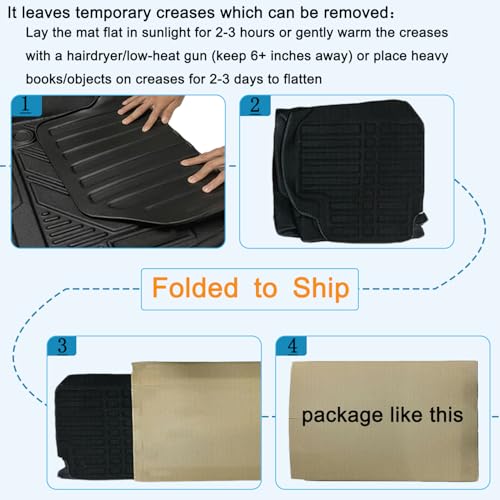 CRV Floor Mat - All Weather Compatible with 2007-2011 Honda CRV Floor Mat Waterproof Durable Anti-Slip Odorless Custom-Fit TPE Front and Rear Row Set Floor Liner - size: for Honda CRV 2007-2011