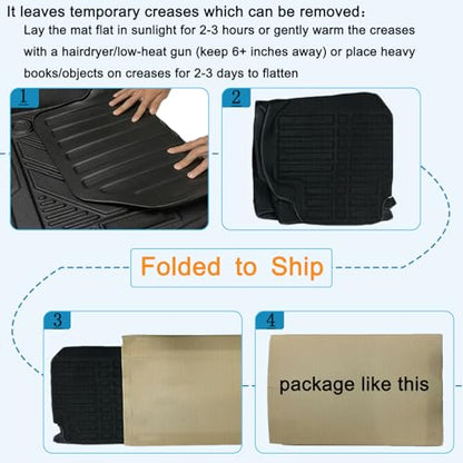 Focus Floor Mat - All Weather Waterproof Durable Anti-Slip Odorless TPE Front and Rear Row Set Custom-Fit Floor Liner Compatible with 2012-2018 Ford Focus - size: for Ford Focus 2012-2018