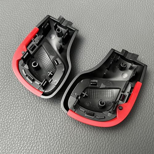 Leather Gear Shift Knob Gear Side Cover with Black Chrome (Set of 4) Parts for VW Golf 6 7 R GTI Passat B7 B8 CC R20 Jetta MK6 GLI Car Parts