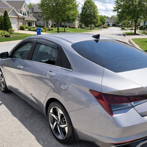 2021-2026 Tape-on Rain Guards for Hyundai Elantra Side Window Deflector Visors SE SEL Sport N Line Limited Hybrid Durable Tinted Vent Shade 2022 2023 2024 2025 - size: For Hyundai Elantra 2021-2026