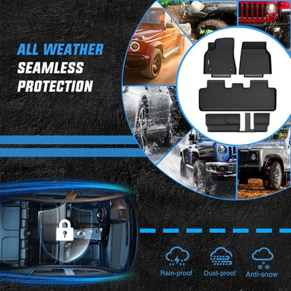 Nilight TPE Floor Mats for Tesla Model Y 7 Seater 2020 2021 2022 2023 2024 2025 All Weather Custom Fit Heavy Duty Floor Liners - color: 2020-2025 Tesla Model Y 7 Seat