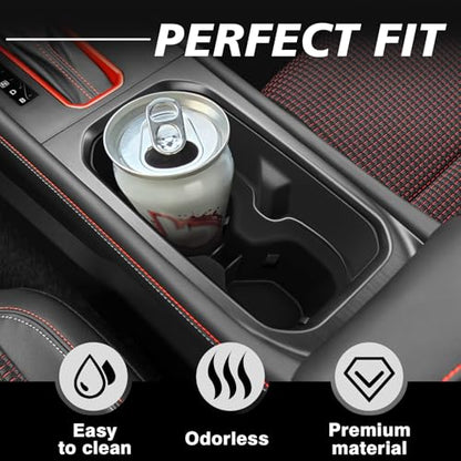 Muslogy Center Console Cup Holder Inserts Compatible with 2025 2026 Nissan Kicks Accessories Middle Console Armrest Front Drink Stopper Non-Slip Silicone Rubber Organizer Drink Cup Holder Organizer - size: ‎Cup Holder