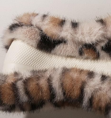 Fluffy Cheetah Car Steering Wheel Cover Luxurious Faux Fur Leopard Print Cute Wheel Protector Universal 15 Inch Fit for Vehicle, Car, Auto, SUV Winter Warm (Ginger) - color: Ginger