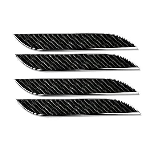 Door Handle Sills Protection Kit 4K Real Carbon Fiber Cover Compatible with Model S (4 Pieces Set)