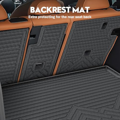 KUST Trunk Cargo Mat for 2025 2026 BMW X3, Rubber Rear Cargo Liner with Backrest Mat for X3 Accessories All Weather Protection Back Seat Protector Cover High Edge - style: X3 2025-2026 │ Trunk + Backrest Mat