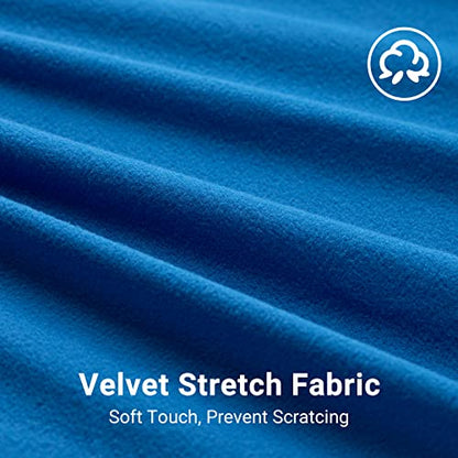 Favoto Car Cover Dustproof Sedan Indoor Stretch Cover Universal Fit 177-193 Inch Automobiles Full Car Cover with Storage Bag Breathable Windproof All-Weather Auto Vehicle Cover (Blue-Upgraded) - color: Blue-Upgraded