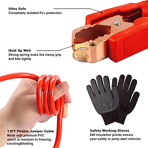Emergency Car Kit with Jumper Cables & Snow Shovel, Winter Roadside Assistance Safety Kit for Cars, Trucks, SUVs and RVs