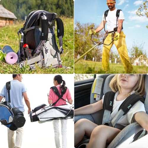ZINZ 2-Pack Universal Shoulder Pad with Ultra Thick Cushion for Bag Luggage Bag Crossbody, Plus Long & Anti-Slip & Breathable,Black - color: Black