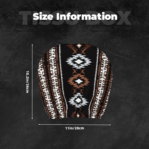 Black Aztec Car Seat Headrest Covers Universal Size Western Southwest Head Rest Wrap Cover Soft Breathable Native American Cars Accessories 2 Packs Headrest Cushion Case - color: Black Aztec