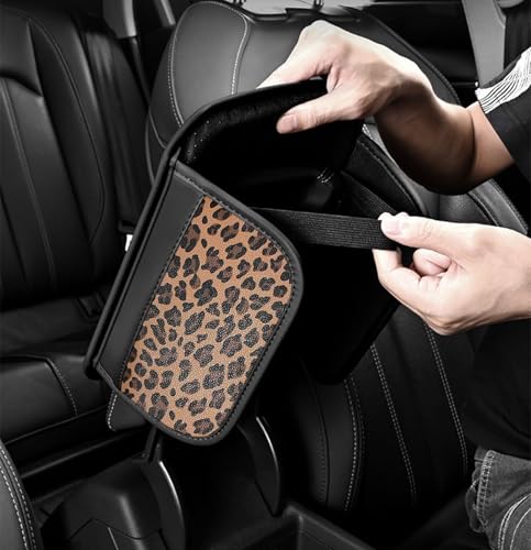 Auto Center Console Pad PU Leather Car Armrest Seat Box Cover Protector Universal Fit (Brown) - color: Brown