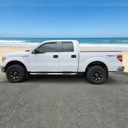 in-Channel Window Rain Guards Window Visors Vent Deflectors Compatible with 2004-2014 Ford F-150 Super/Extended Cab, Wind Deflector Smoke 4PCS 94738 - size: For 2004-2014 Ford F-150 Extended Cab
