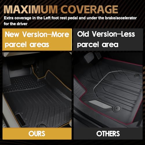 Naibeve Floor Mats for 2019-2025 2026 Chevrolet Chevy Silverado 1500 / GMC Sierra 1500, 2020-2026 Silverado/Sierra 2500HD / 3500HD Crew Cab with 1st Bench Seat Without Rear Underseat Storage Box - size: 15)Silverado|2019-2026