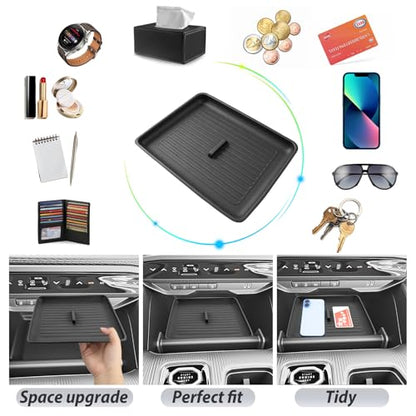 SKTU for 2026 Jeep Cherokee Wireless Charging Mat 2026+ Jeep Cherokee (Base/Laredo/Limited/Overland) Center Console Non-Slip Pad 2026 Cherokee Accessories 2026 Cherokee Rubber Console Mat Durable - color: 2026+ Cherokee Wireless Charging Mat