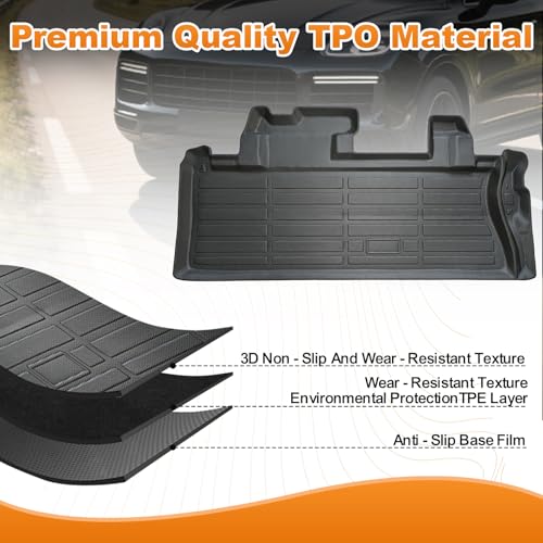 Trunk Liner for 2021-2025 Toyota Sienna 7&8 Seat 3D Custom Fit All-Weather TPE Material Waterproof Car Cargo Liner Mat, Black - color: 2021-2025 Toyota Sienna