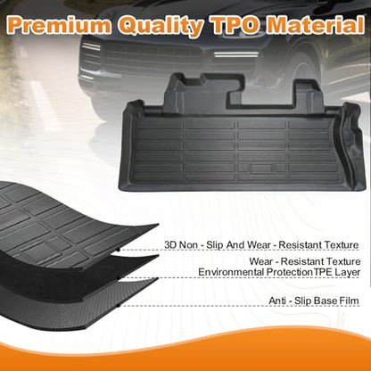 Trunk Liner for 2021-2025 Toyota Sienna 7&8 Seat 3D Custom Fit All-Weather TPE Material Waterproof Car Cargo Liner Mat, Black - color: 2021-2025 Toyota Sienna