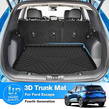 Escape Cargo Liner - Trunk Mat for Ford Escape 2020-2025 2026, All Weather Cargo Mat for Escape Accessories, Heavy Duty Car Mats, Car Accessories - size: 3)Ford Escape 2020-2025