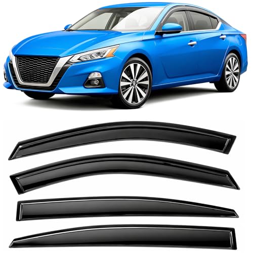 2019-2026 Tape-On Rain Guards for Nissan Altima Side Window Visor Deflectors Extra Thick Vent Shades S SR SV SL L34 2019 2020 2021 2022 2023 2024 2025 - size: For Nissan Altima 2019-2026