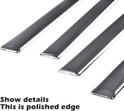 PIT66 Side Door Body Molding Trims 4 Pcs Compatible with Chevy Silverado 1500 Crew Cab 2500/3500 Crew Cab 2014-2018, Fit GMC Sierra 1500 2500 3500 Crew Cab 2014-2018 Chrome