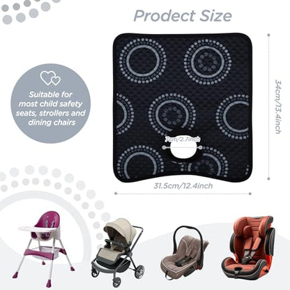 Potty Training Car Seat Protector, Waterproof Car Seat Cover for Toddlers, Piddle Pads for Baby Carseat, Stroller, Non-Slip & Machine Washable (Black, 2PC) - color: Black