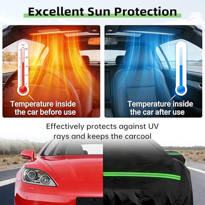 Car Cover for Porsche 911 1998-2026, Custom Fit Waterproof All Weather Full Car Cover, Windproof Outdoor Cover with Driver-Side Zipper Door - size: for Porsche 911