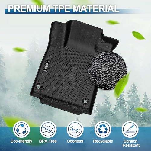 PELEUS Floor Mats Compatible with Honda Accord 2018-2022, Custom Fit TPE All Weather Car Mats & Cargo Liner Full Set (1st & 2nd Row), Non-Slip Odorless Heavy Duty Floor Liners (Include Hybrid) - style: For Honda Accord 2018-2022