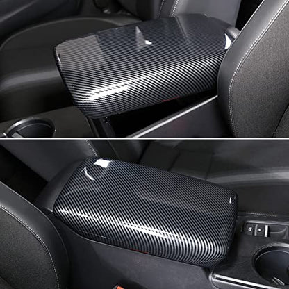 Car Central Armrest Box Cover Decals for 2022 2023 2024 2025 Honda Civic 11th Gen Accessories ABS Carbon Fiber Interior Stickers - color: Armrest Box Cover