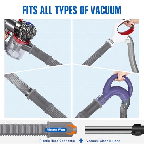 Sealegend Upgrade Dryer Vent Cleaner Kit Vacuum Hose Attachment Compatible with Most Vacuum Cleaner, Quickly Lint Remover Cleaning Supplies, Deep Gray - color: Deep Gray