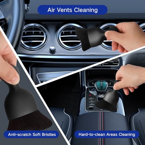 Qydipclin 10pcs Windshield Cleaning Tool Inside Car Window Cleaner Wash Kit with 4 Reusable Microfiber Pads 1 Spray Bottle and Extendable Handle Interior Auto Glass Wiper Kit, Multicolor - color: Blue & Green & Gray & Red