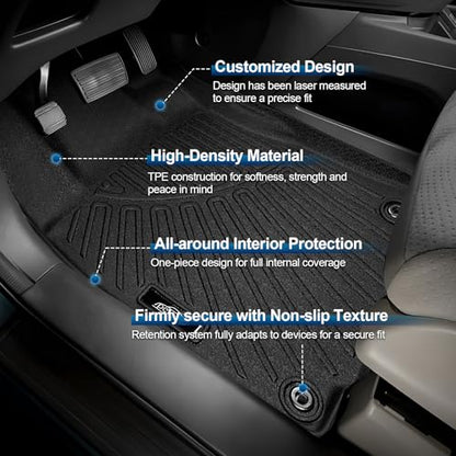 Peleus Floor Mats for Honda CRV CR-V 2012-2016,TPE All Weather Protection 2 Rows Car Floor Liners with Cargo Liner for Honda CRV CR-V Accessories Trunk Mat+Floor Mats - style: For Honda CRV 2012-2016