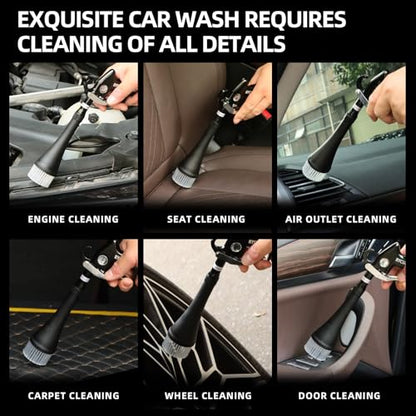 Tornado Car Cleaning Gun, High Pressure Air Blow Gun Air Blower Gun with 2 Nozzles & 2 Microfiber Towels, Durable Metal Body Tornador Car Cleaning Gun for Car Interior Detailing Air Gun