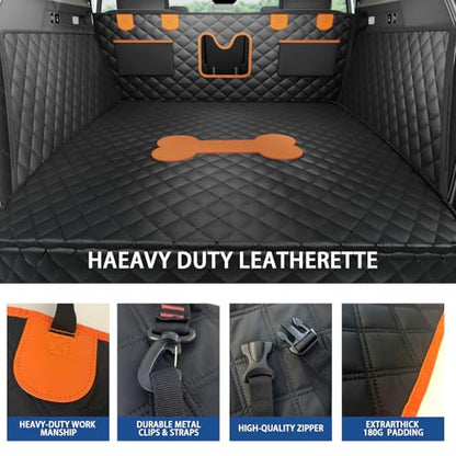SUV Cargo Liner for Dogs, Trunk Mat for SUV, Durable Cargo Cover, Waterproof, Machine Washable, Non-Slip (PU Leather)