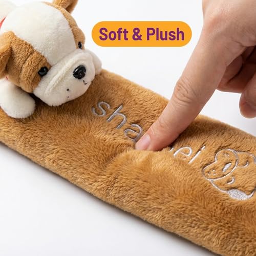 UNICOLD 2-Pack Ultra-Soft Short Plush Seatbelt Cover, Cute Animal Edition – Cloud-Like Shoulder Pad for a Comfy Ride for Adults & Kids (B-Dog) - style: B-Dog