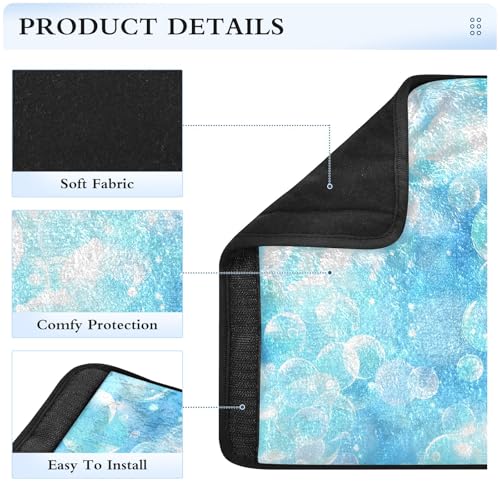 Bolaz Blue Bubble Soft Seat Belt Cover Pad Seatbelt for Baby Kids Cushion Shoulder Strap Pads Flannel 2Pcs - color: Blue Bubble, size: Small