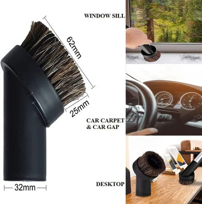 ANBOO Vacuum Attachments Set, 1 1/4 inch Vacuum Accessories Cleaning Kit Hardwood Floor Brush Attachments Extension Wands with Standard Hose Adapter, 9 Pack