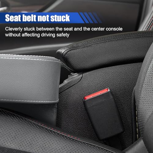 Car Cup Holder, Auto Front Seat Organizer, Multifunctional Cup Drink Holders with PU Leather Cover, Gap Filler Storage Box Coin Bucket Console Side Pocket Cell Mobile Phone Holder (Gray) - color: Gray