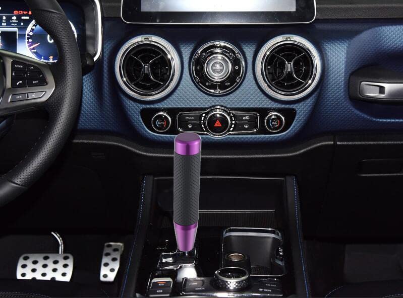 Abfer Tall Shift Knob Car Long Shifter Knob Weighted Gear Stick Shifting Lever Replace Extension Fit Most Manual Automatic Transmission Vehicle, Purple-1 - color: Purple-1