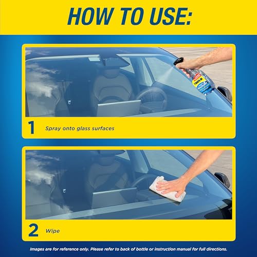 Rain-X RainX 630018 Glass Cleaner, Concentrated Streak-Free Formula for Car Windows, Windshield & Mirrors, Removes Bug Residue, Road Grime & Smoke Film - 23 Fl Oz